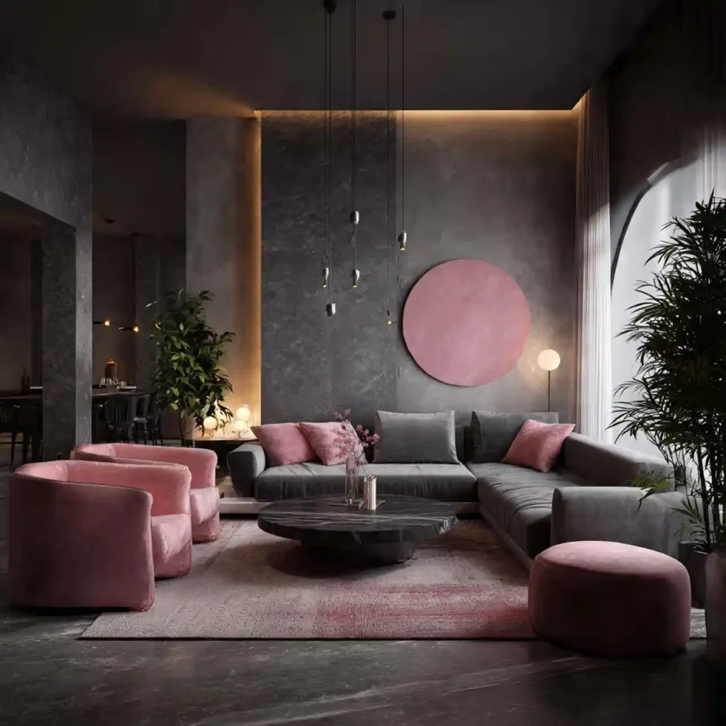 7-Pink Living Room Idea