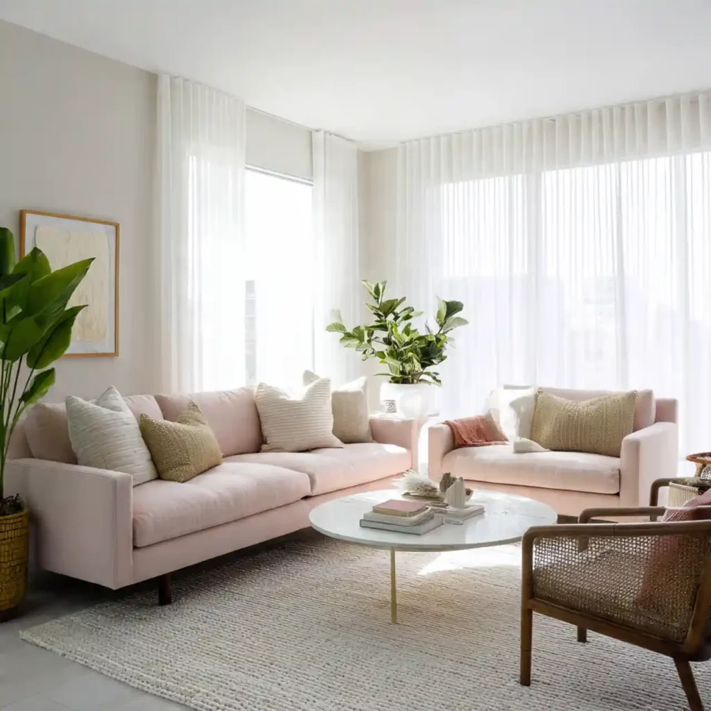 8-Pink Living Room Idea
