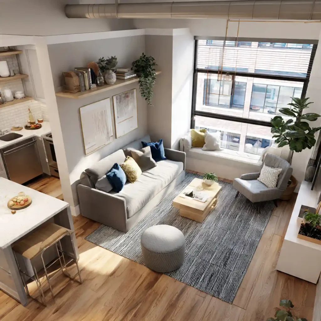 8-Studio Living Room Idea