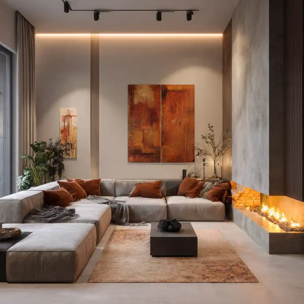 9-Modern Beige Living Room Ideas