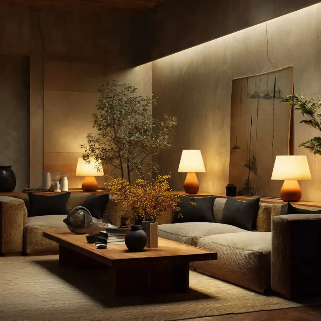 10- West Japandi Fusion Living Room Idea