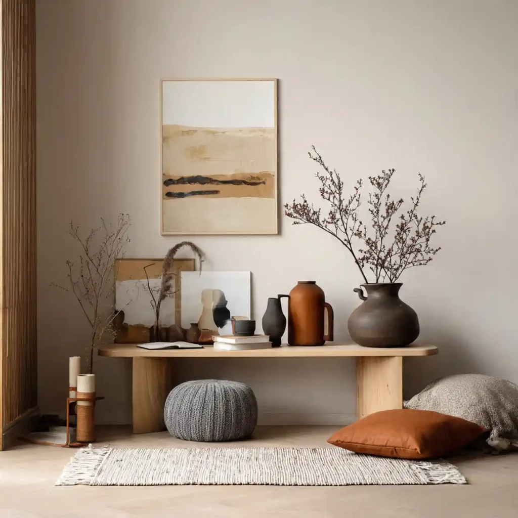 14-Earthy Japandi Décor Idea