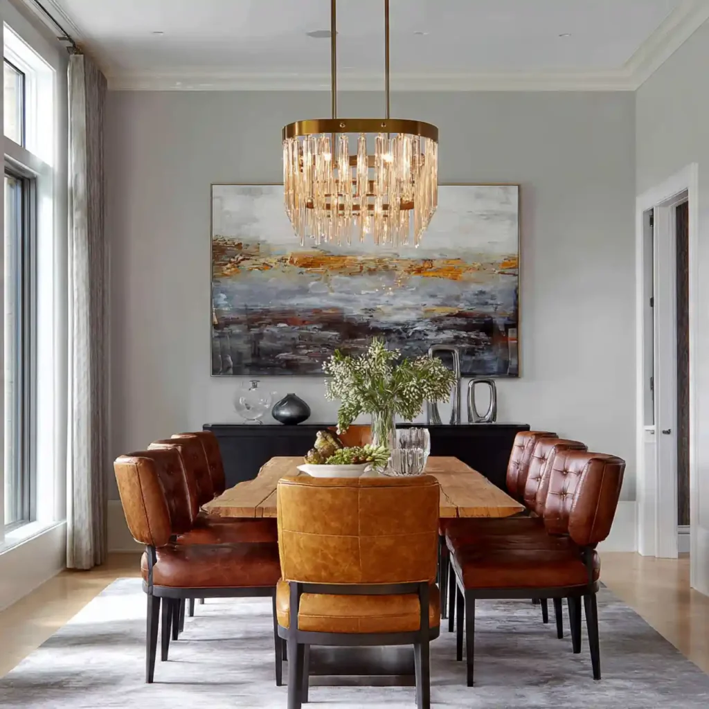 15-Dining Table Chandelier Idea