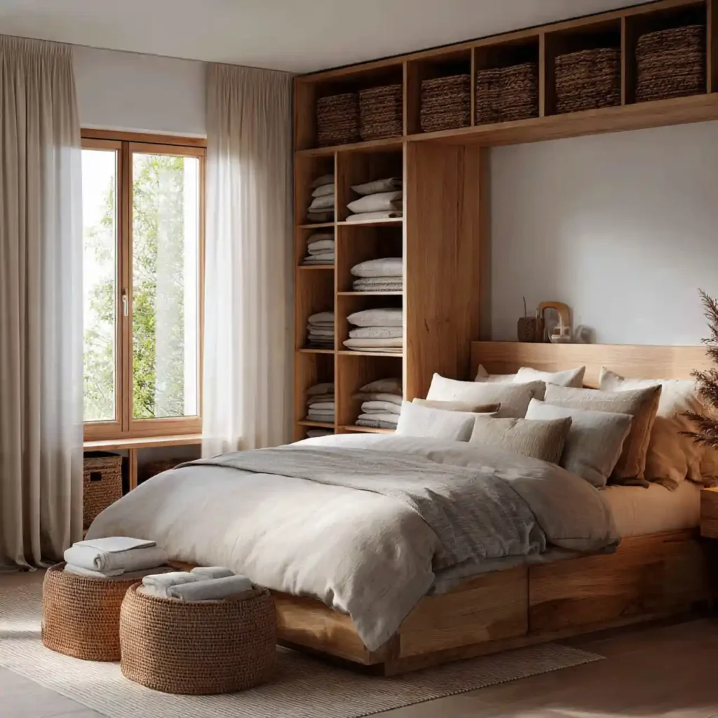 15-Japandi Bedroom Storage Idea