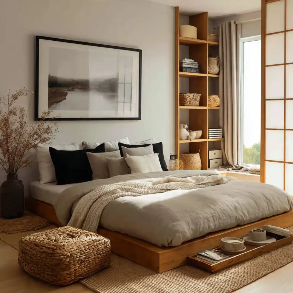 15-Space-Saving Japandi Bedroom Idea