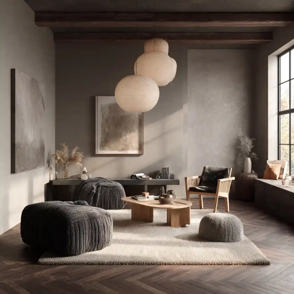 16-Earthy Japandi Décor Idea