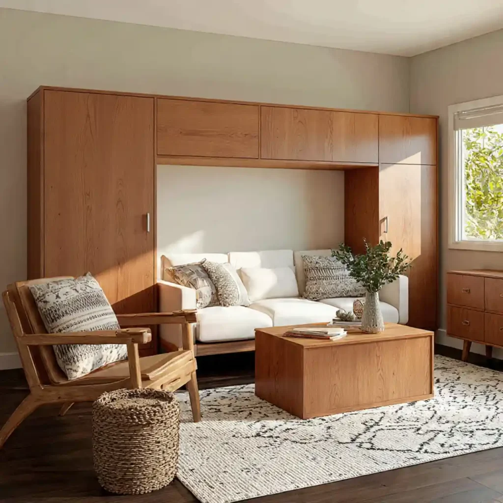 16- West Japandi Fusion Living Room Idea