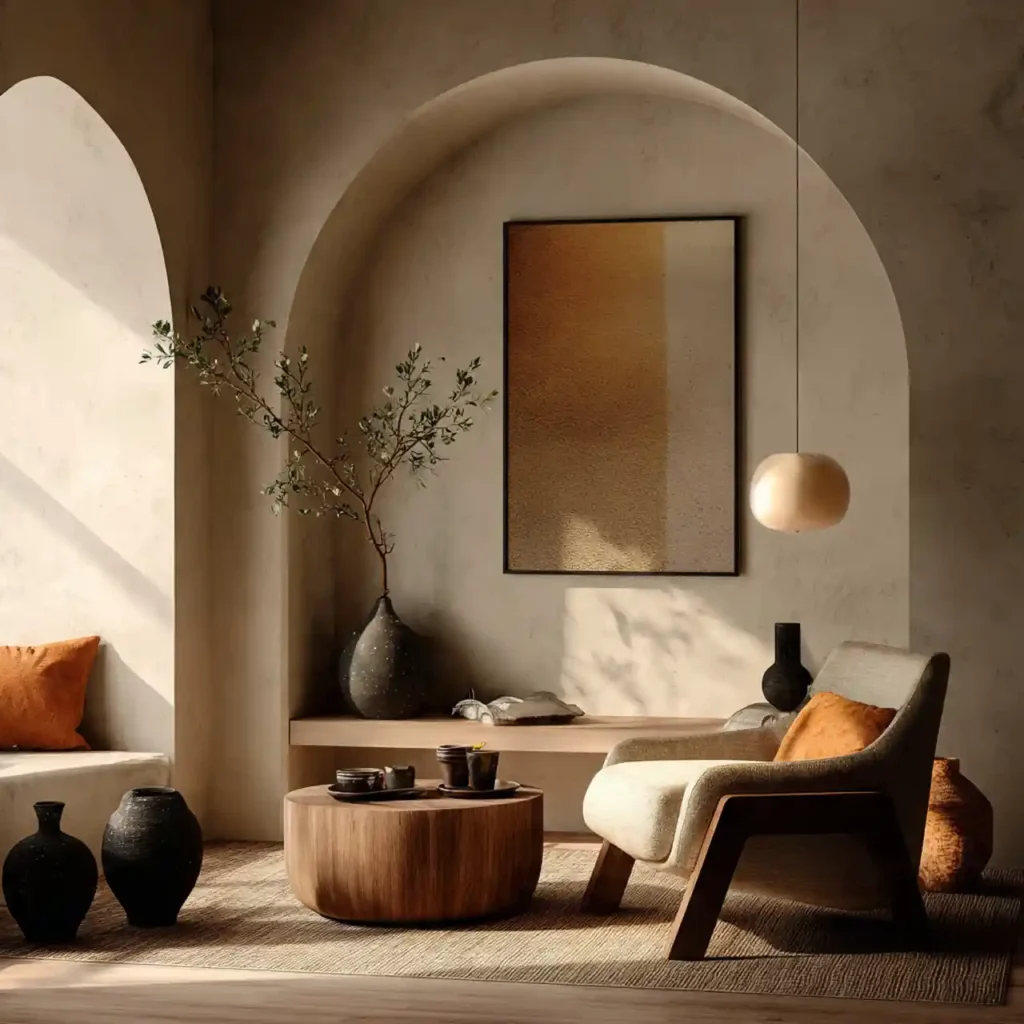 17-Earthy Japandi Décor Idea