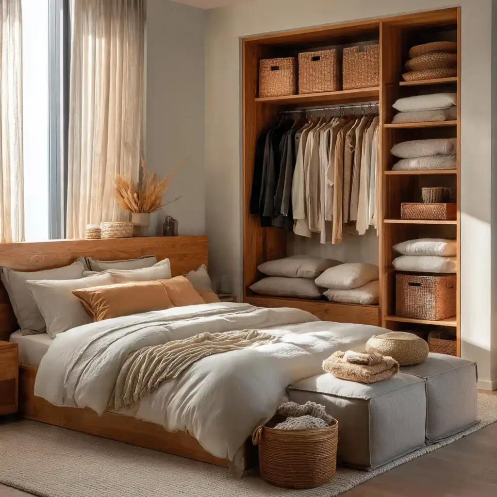 17-Japandi Bedroom Storage Idea