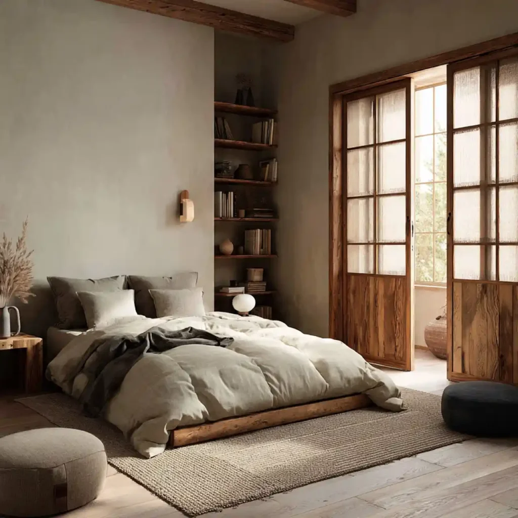 17-Small Japandi Bedroom Idea