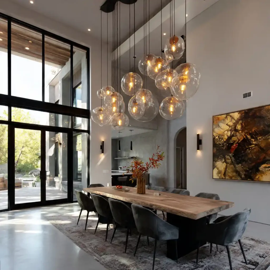 19-Dining Table Chandelier Idea