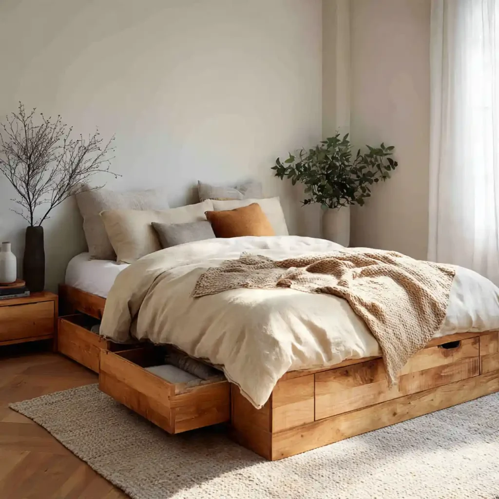 2-Japandi Bedroom Storage Idea