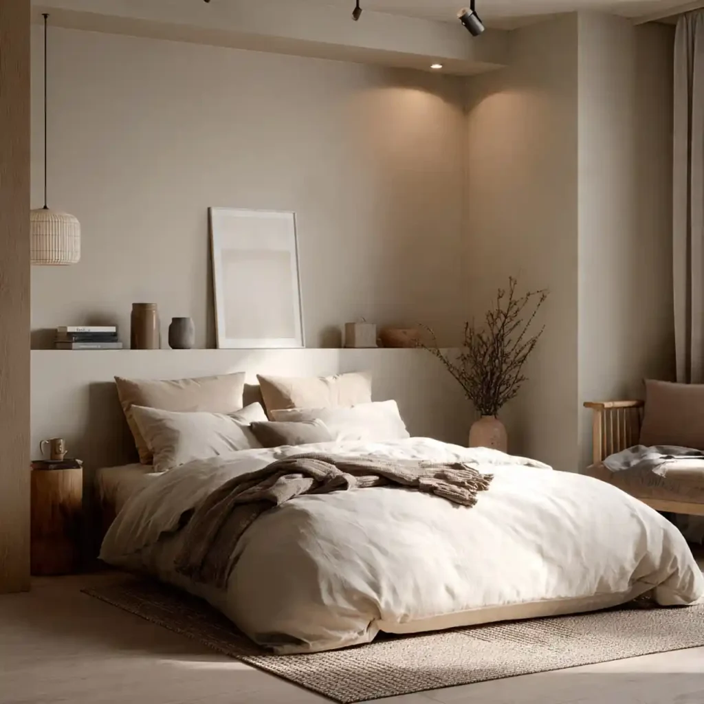 2-Warm Minimalist Bedroom Idea
