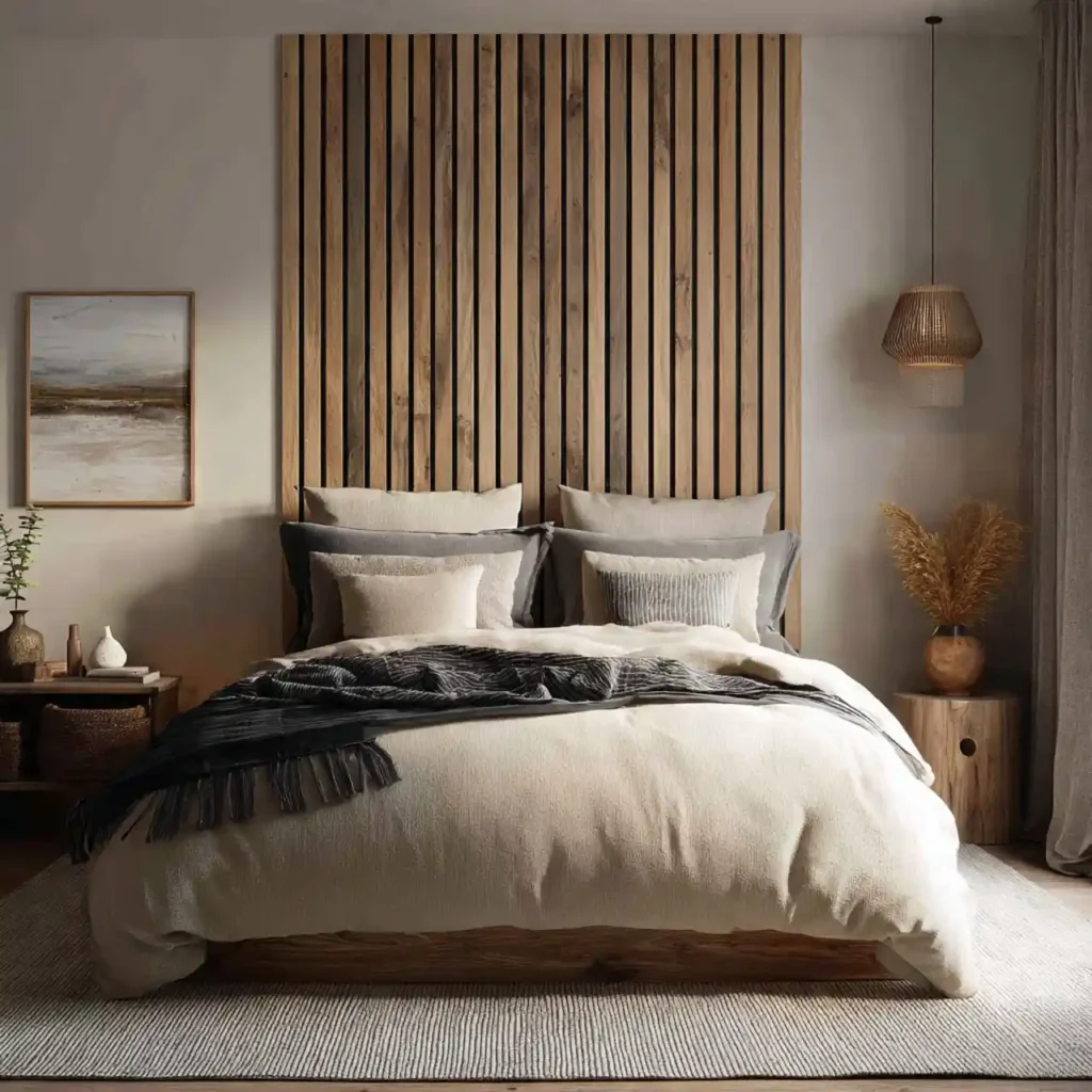 2-Wood Tone Japandi Bedroom Idea