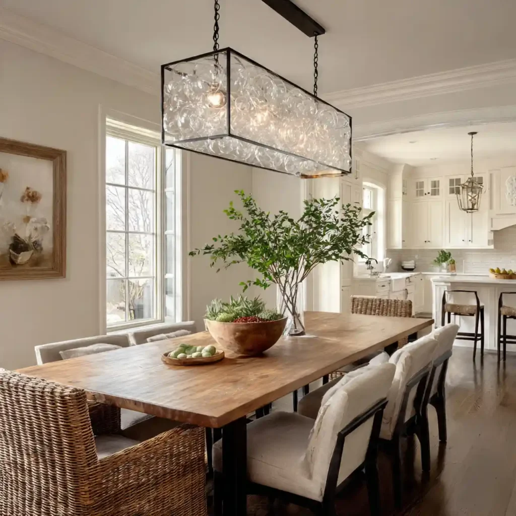 21-Dining Table Chandelier Idea