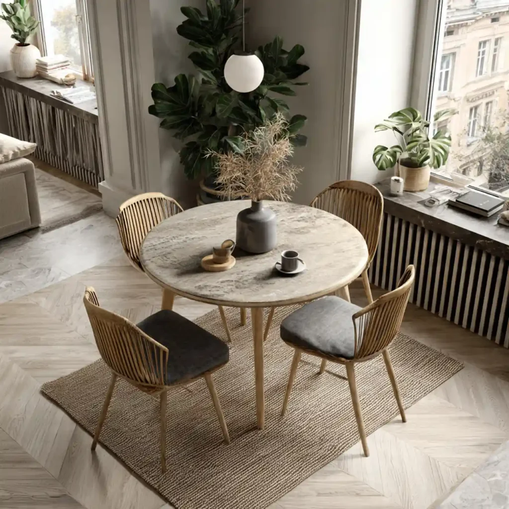 21-Small Round Dining Table Idea