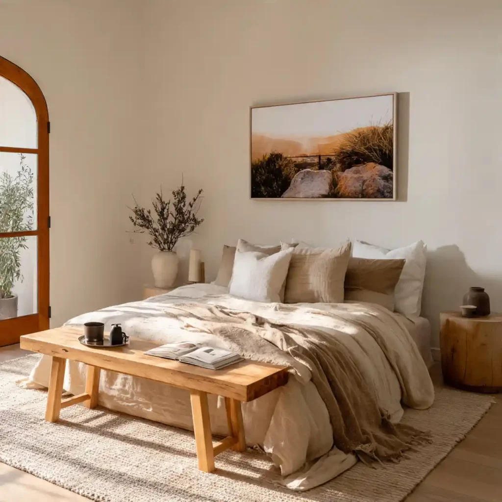 21-Warm Minimalist Bedroom Idea