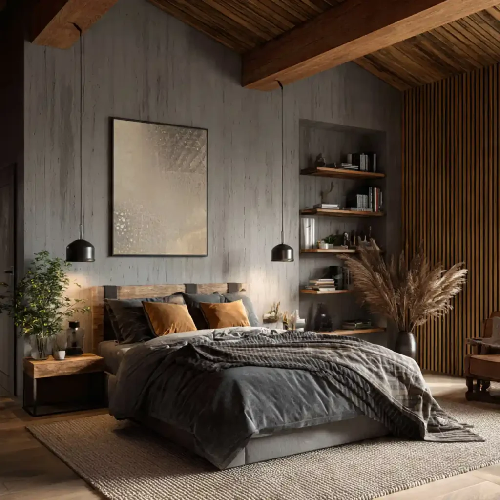 21-Wood Tone Japandi Bedroom Idea