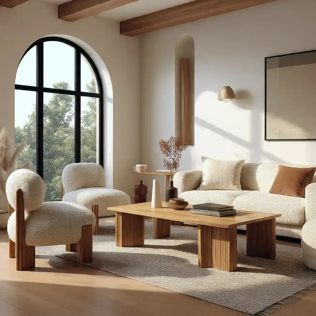 22- West Japandi Fusion Living Room Idea