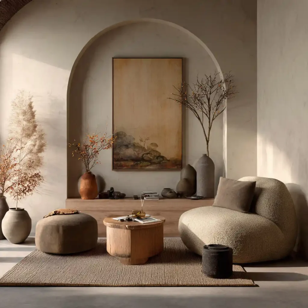24-Earthy Japandi Décor Idea