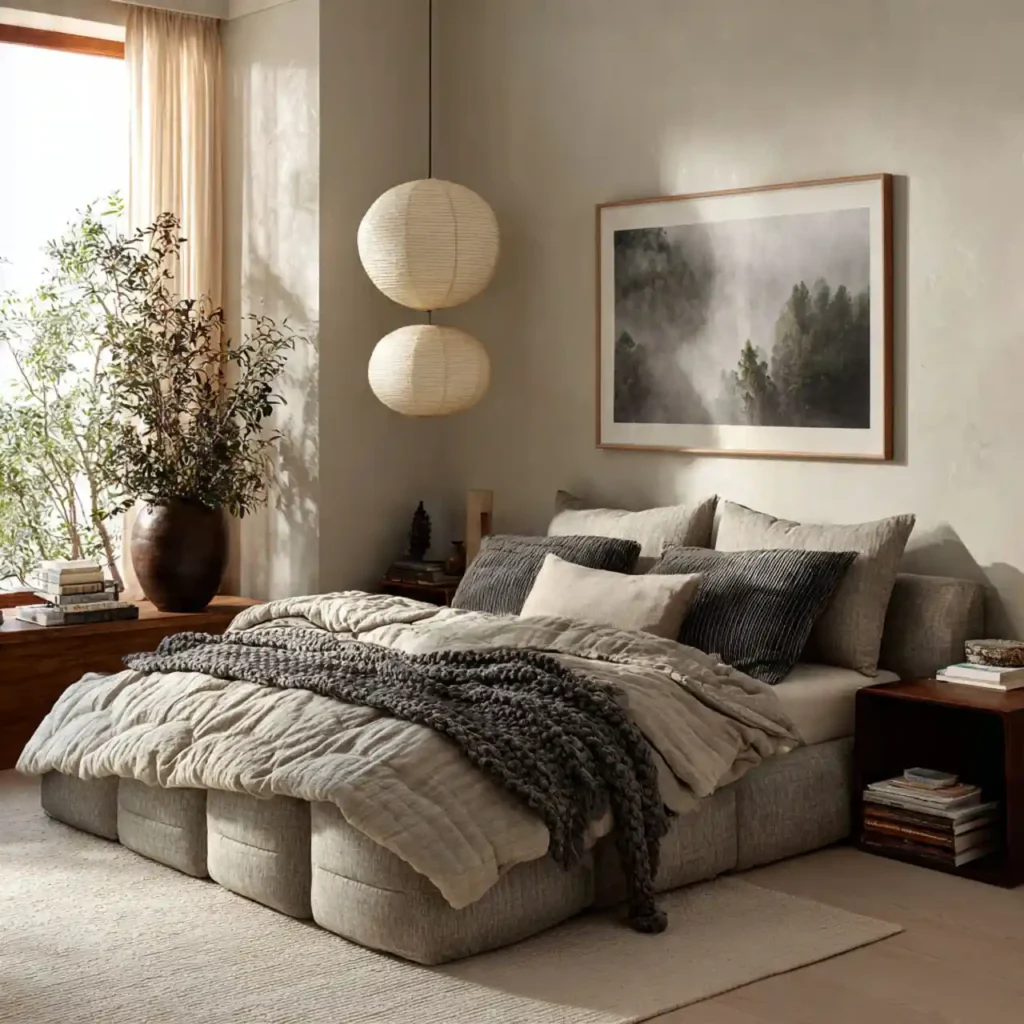 25-Space-Saving Japandi Bedroom Idea