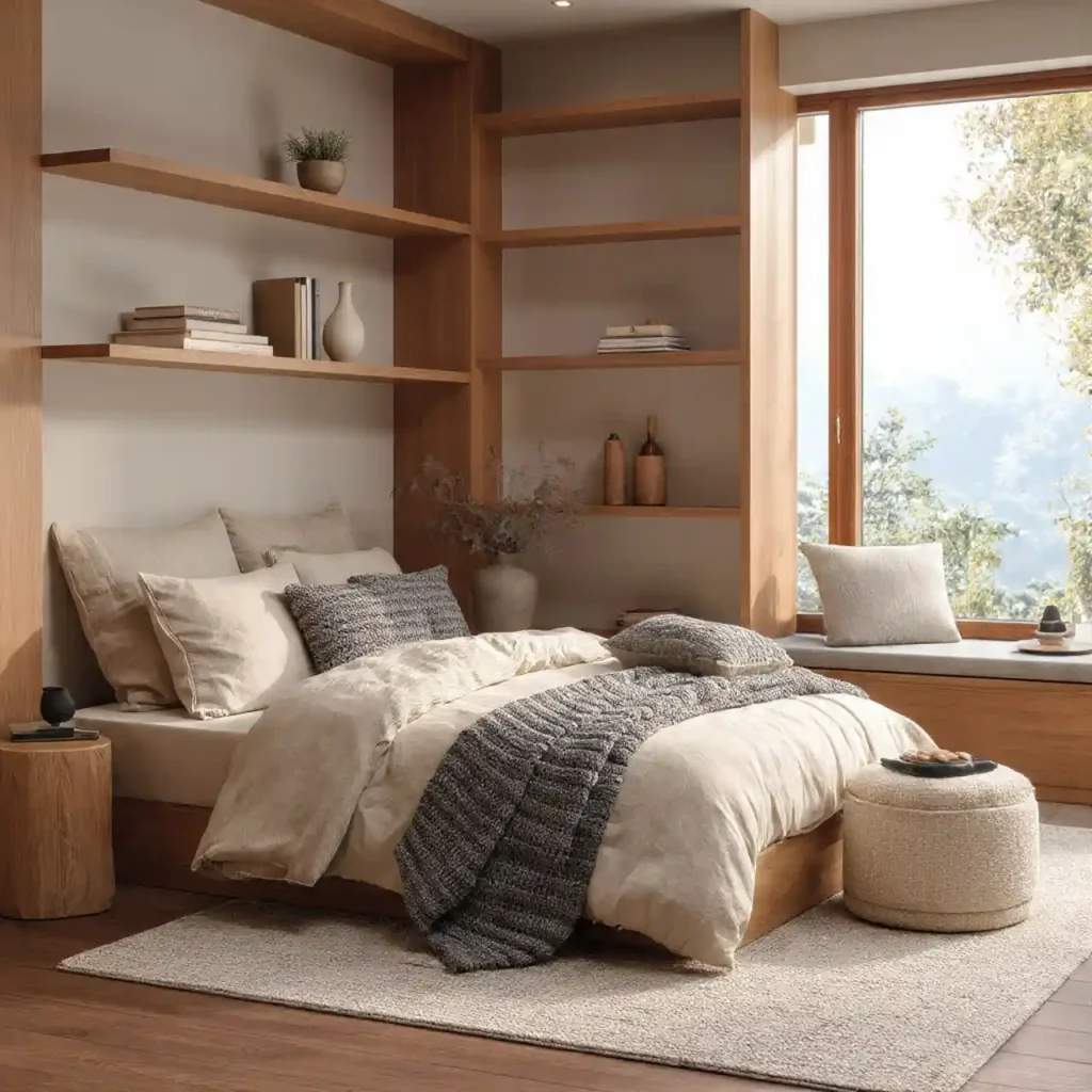 26-Space-Saving Japandi Bedroom Idea