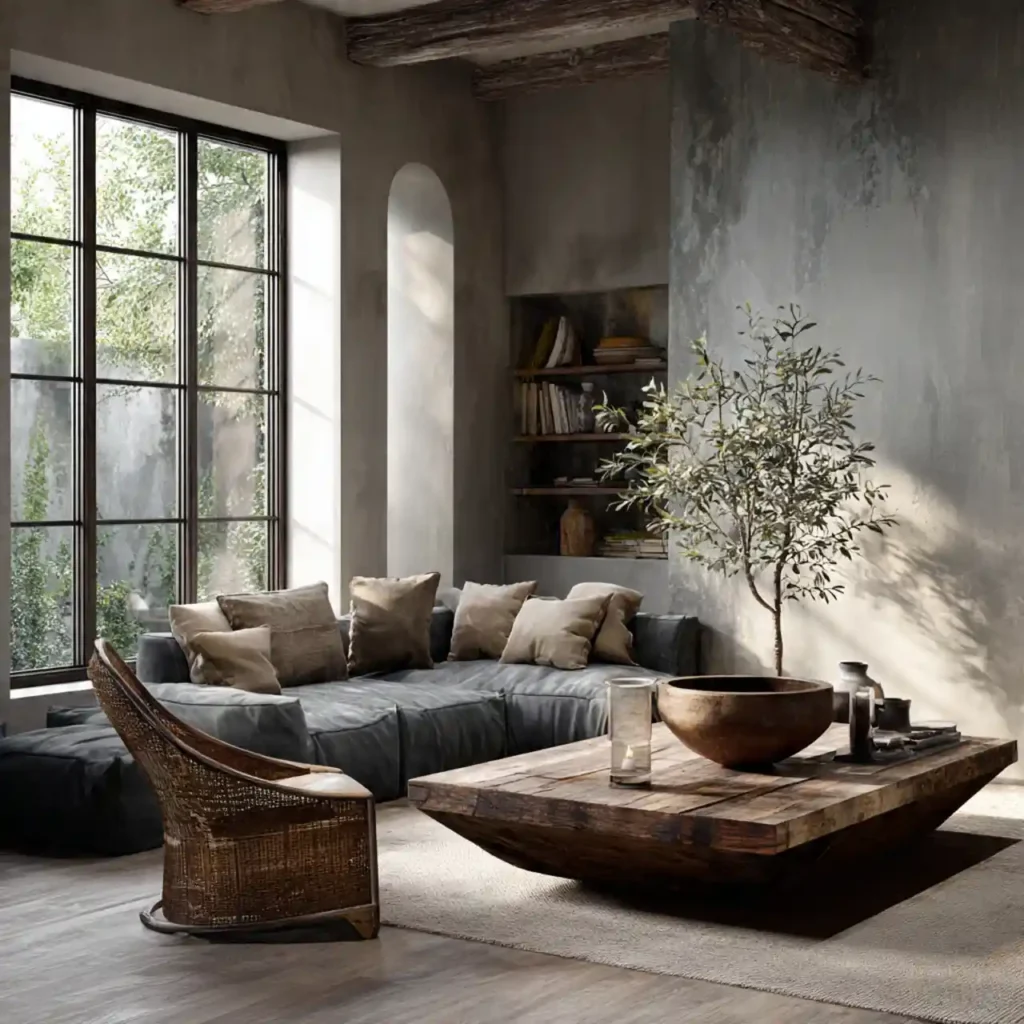 26-Wabi-Sabi Living Room Idea