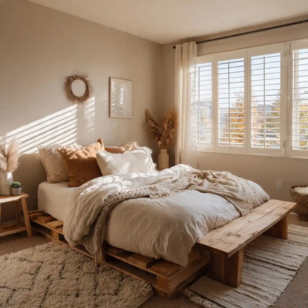 26-Warm Minimalist Bedroom Idea