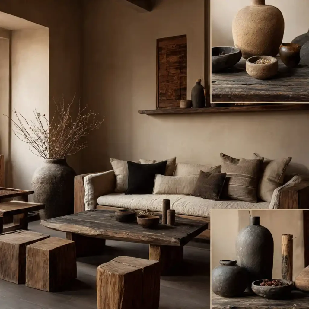 27-Wabi-Sabi Living Room Idea