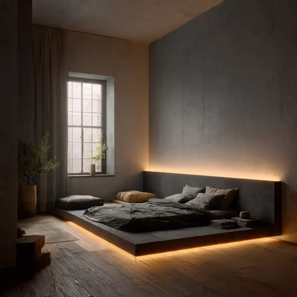 27-Warm Minimalist Bedroom Idea