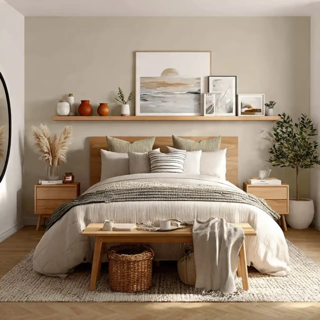 28-Beige Japandi Bedroom Idea