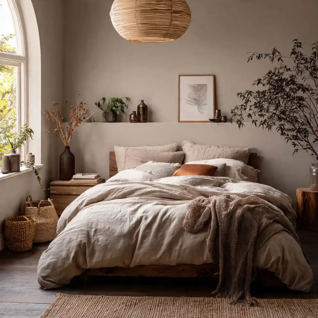 28-Earthy Japandi Décor Idea