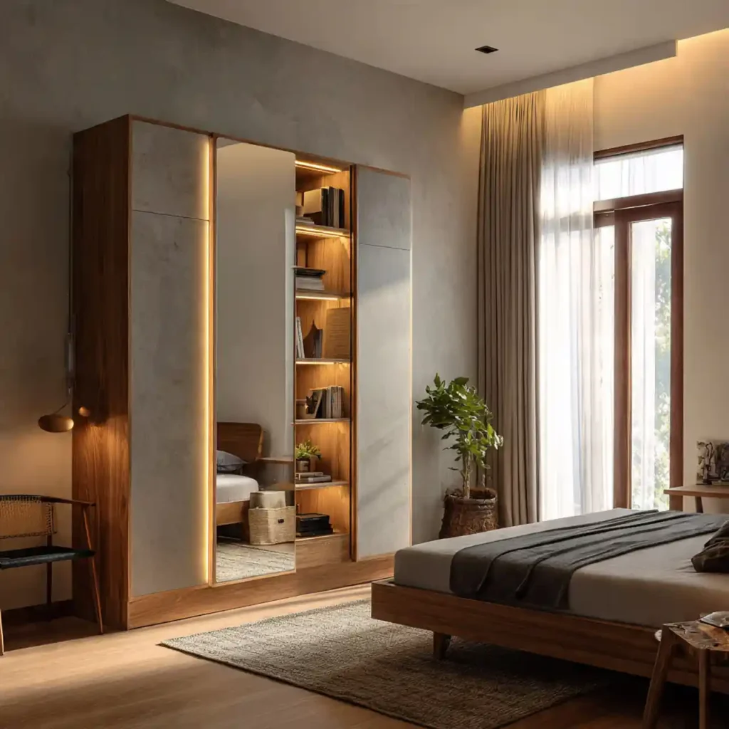 29-Japandi Bedroom Storage Idea