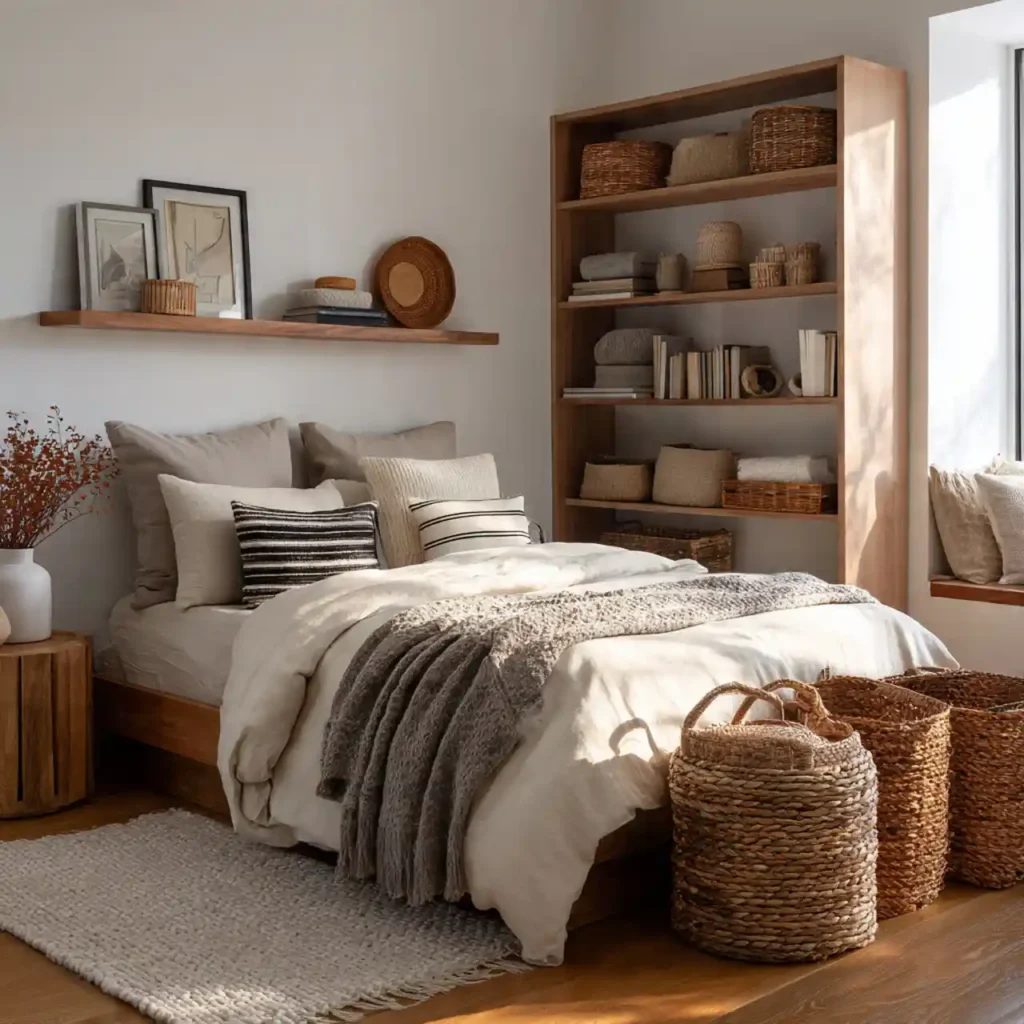 29-Small Japandi Bedroom Idea