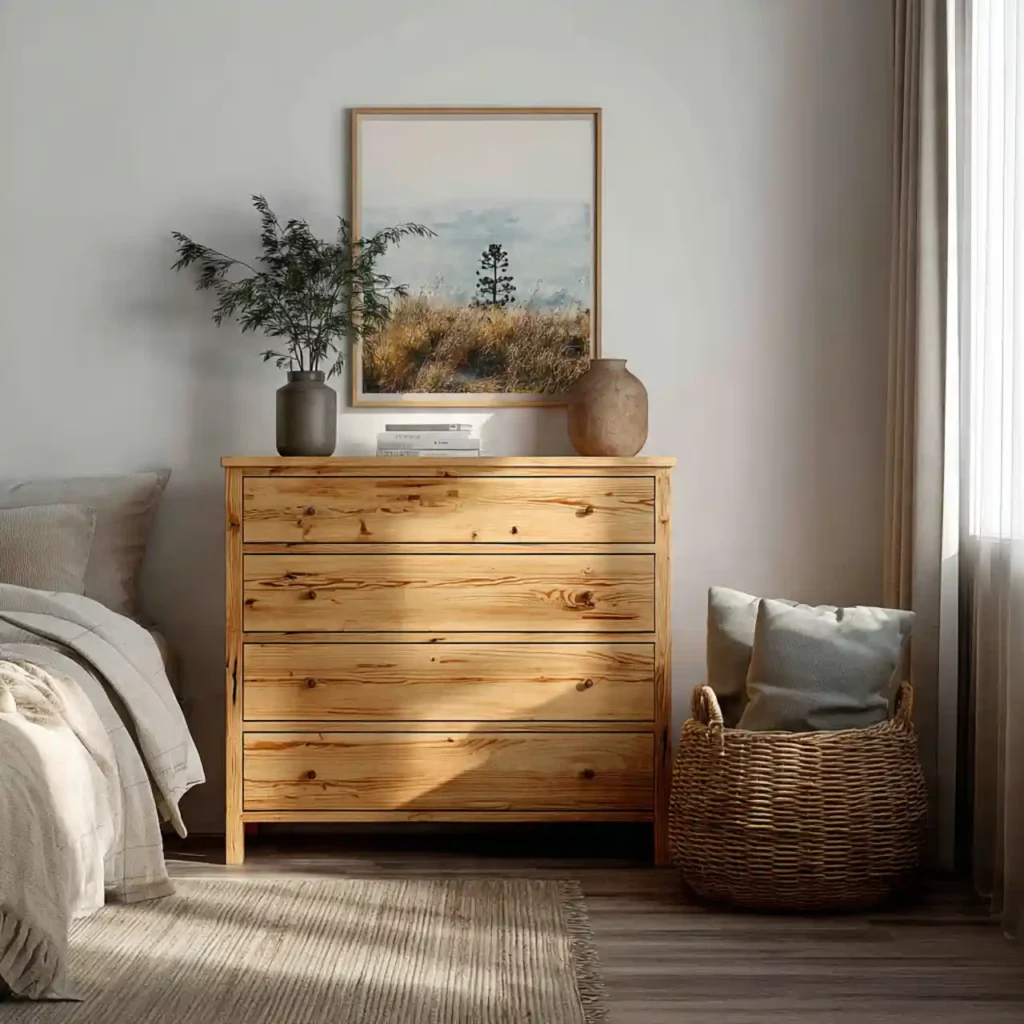 29-Wood Tone Japandi Bedroom Idea