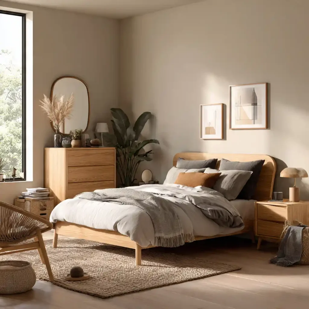 3-Small Japandi Bedroom Idea