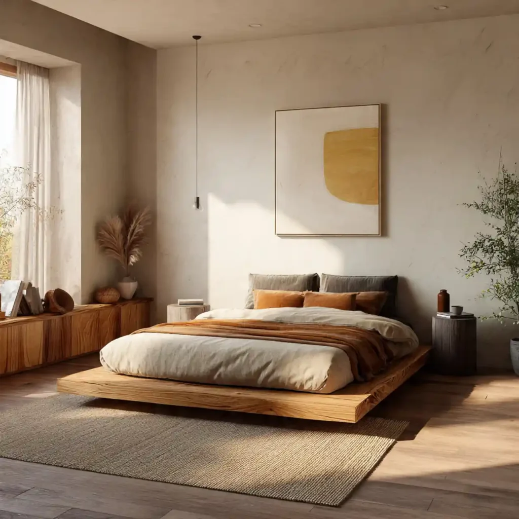 3-Warm Minimalist Bedroom Idea