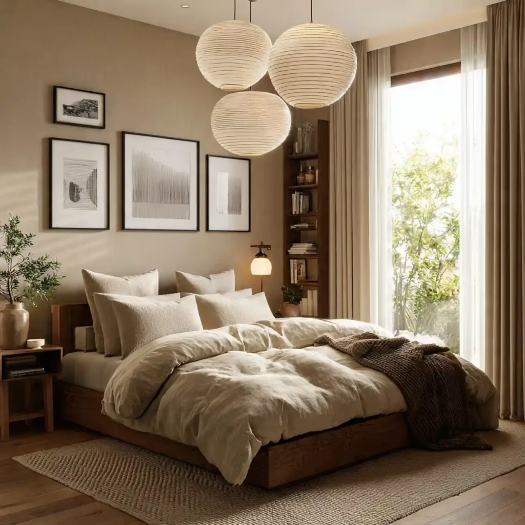 30-Beige Japandi Bedroom Idea