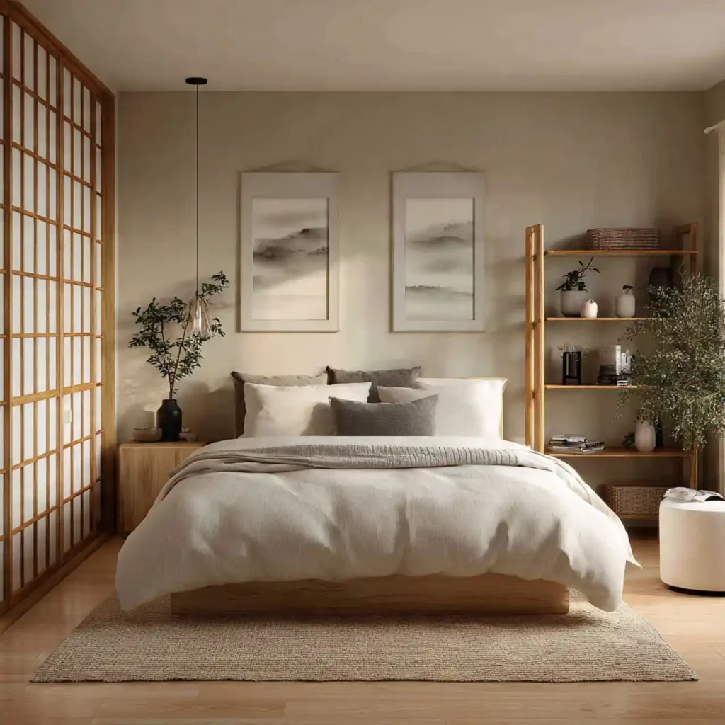 30-Neutral Japandi Bedroom Idea