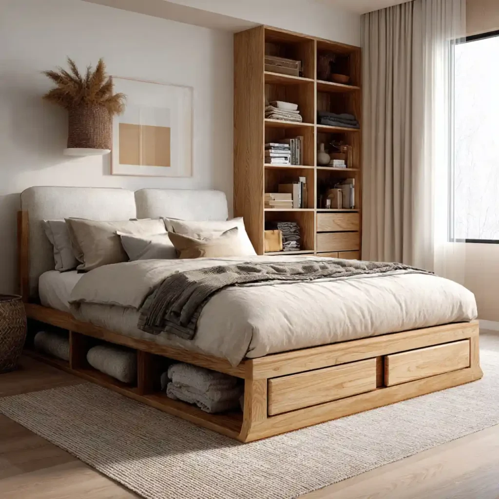 5-Japandi Bedroom Storage Idea