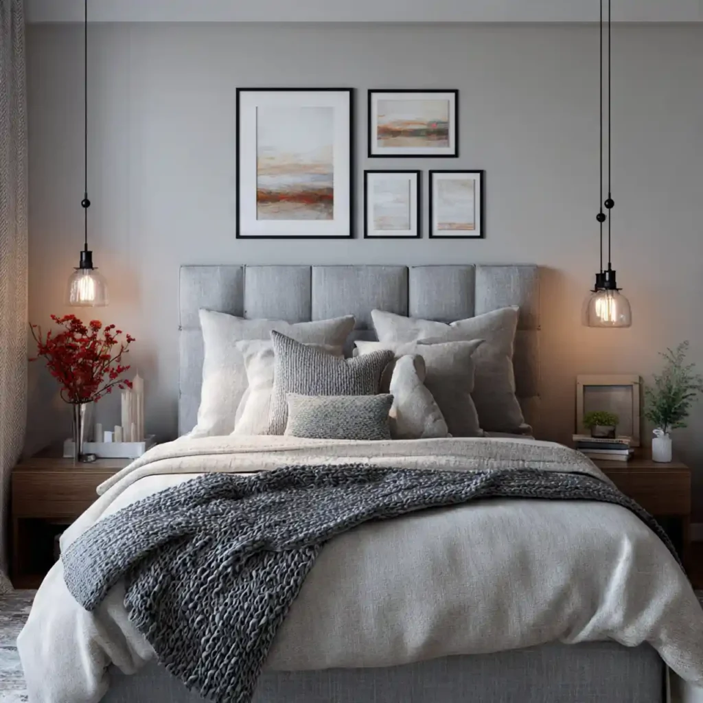 6-Grey Bedroom Idea