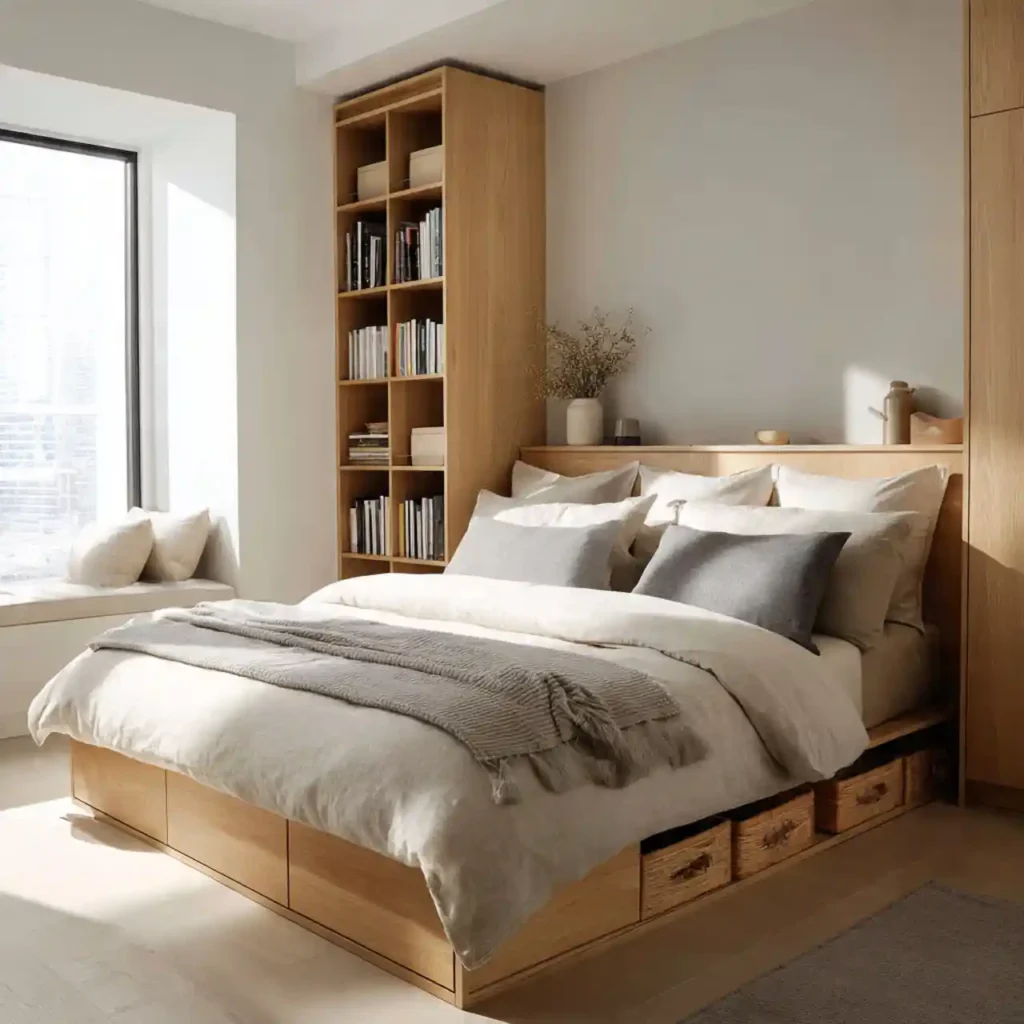 6-Space-Saving Japandi Bedroom Idea