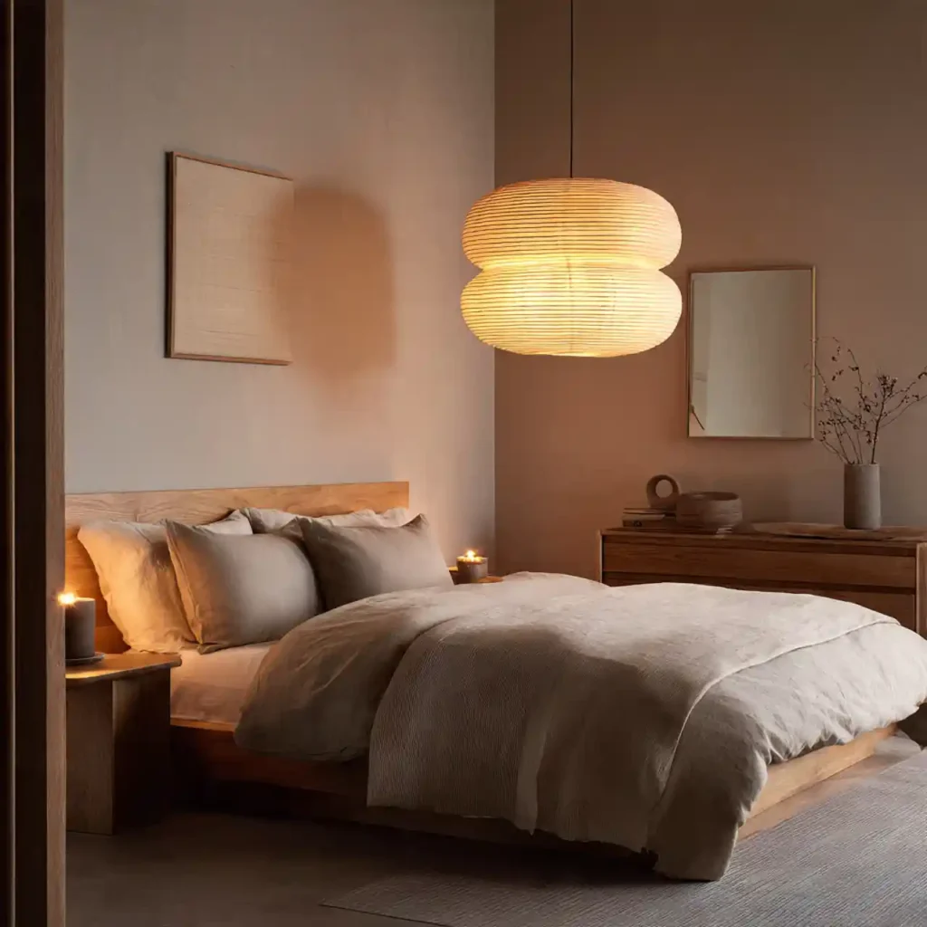 7-Beige Japandi Bedroom Idea