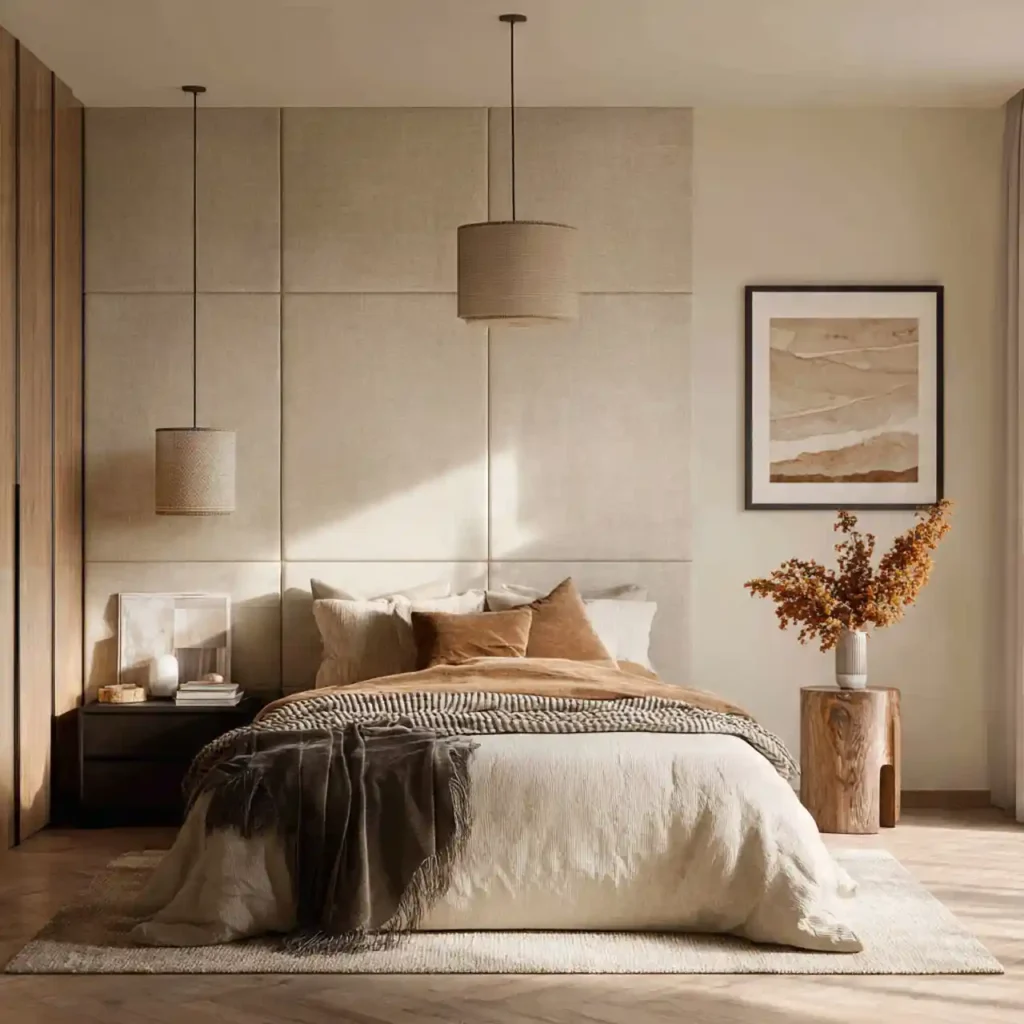 8-Beige Japandi Bedroom Idea