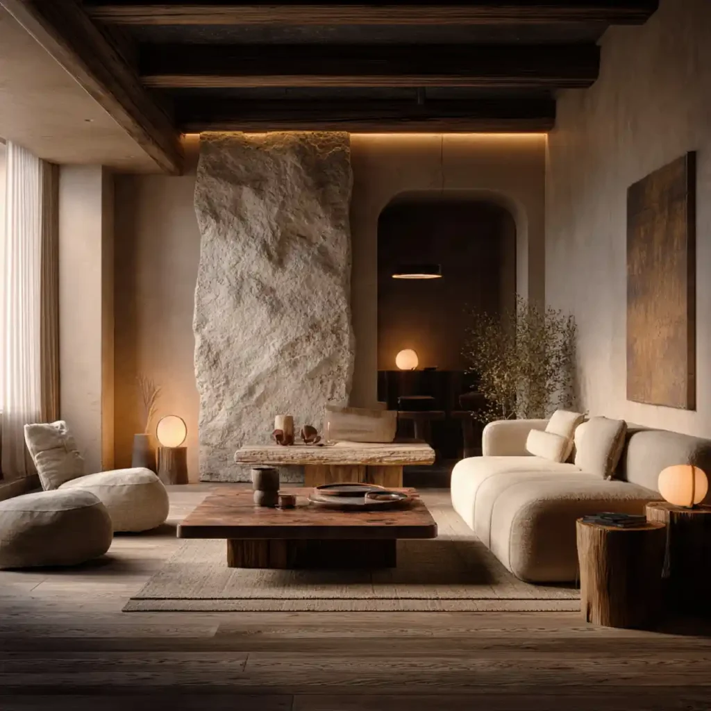 8-Earthy Japandi Décor Idea