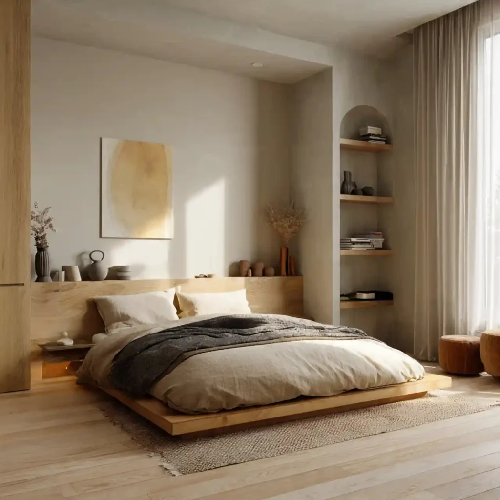 8-Small Japandi Bedroom Idea