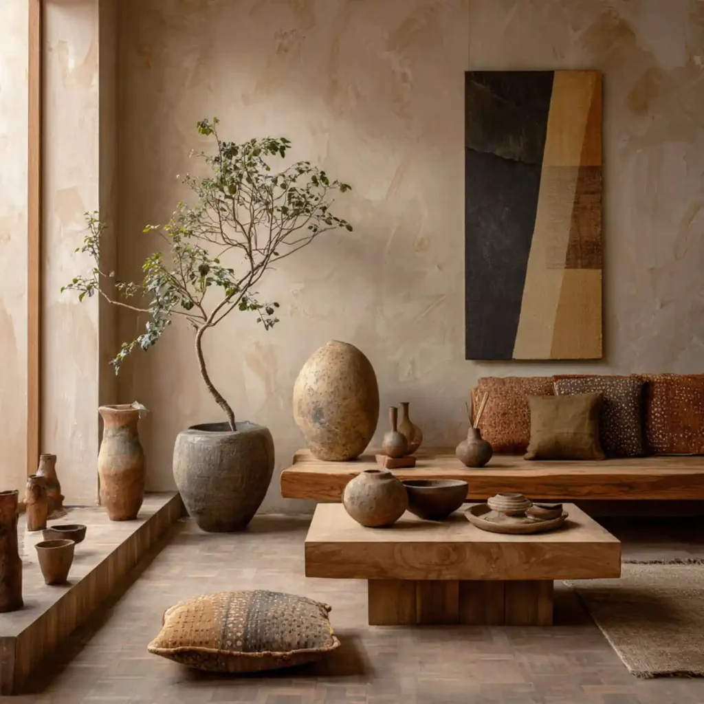 8-Wabi-Sabi Living Room Idea