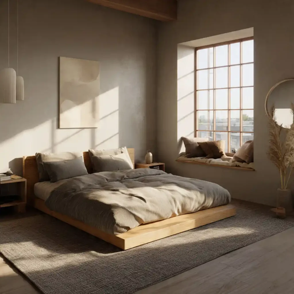 9-Small Japandi Bedroom Idea