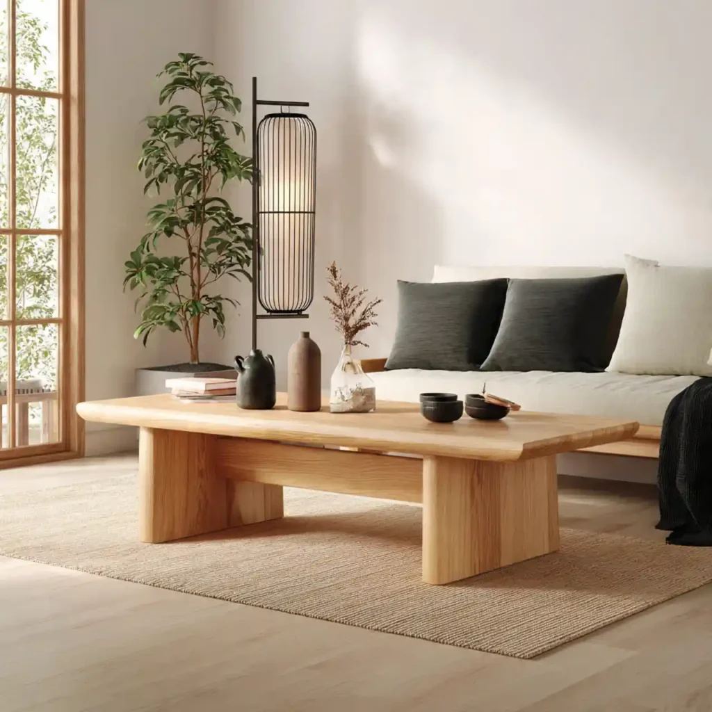 9- West Japandi Fusion Living Room Idea