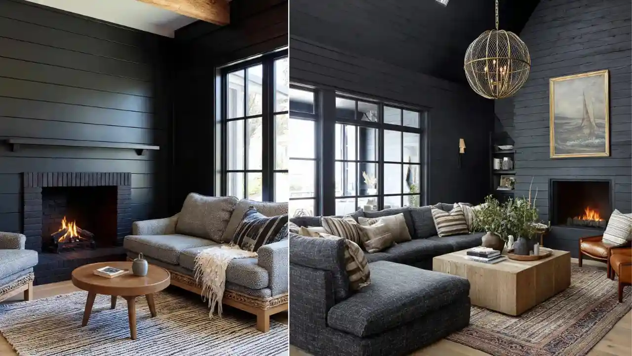 Black Shiplap Living Room Ideas for a Bold, Modern & Cozy Space